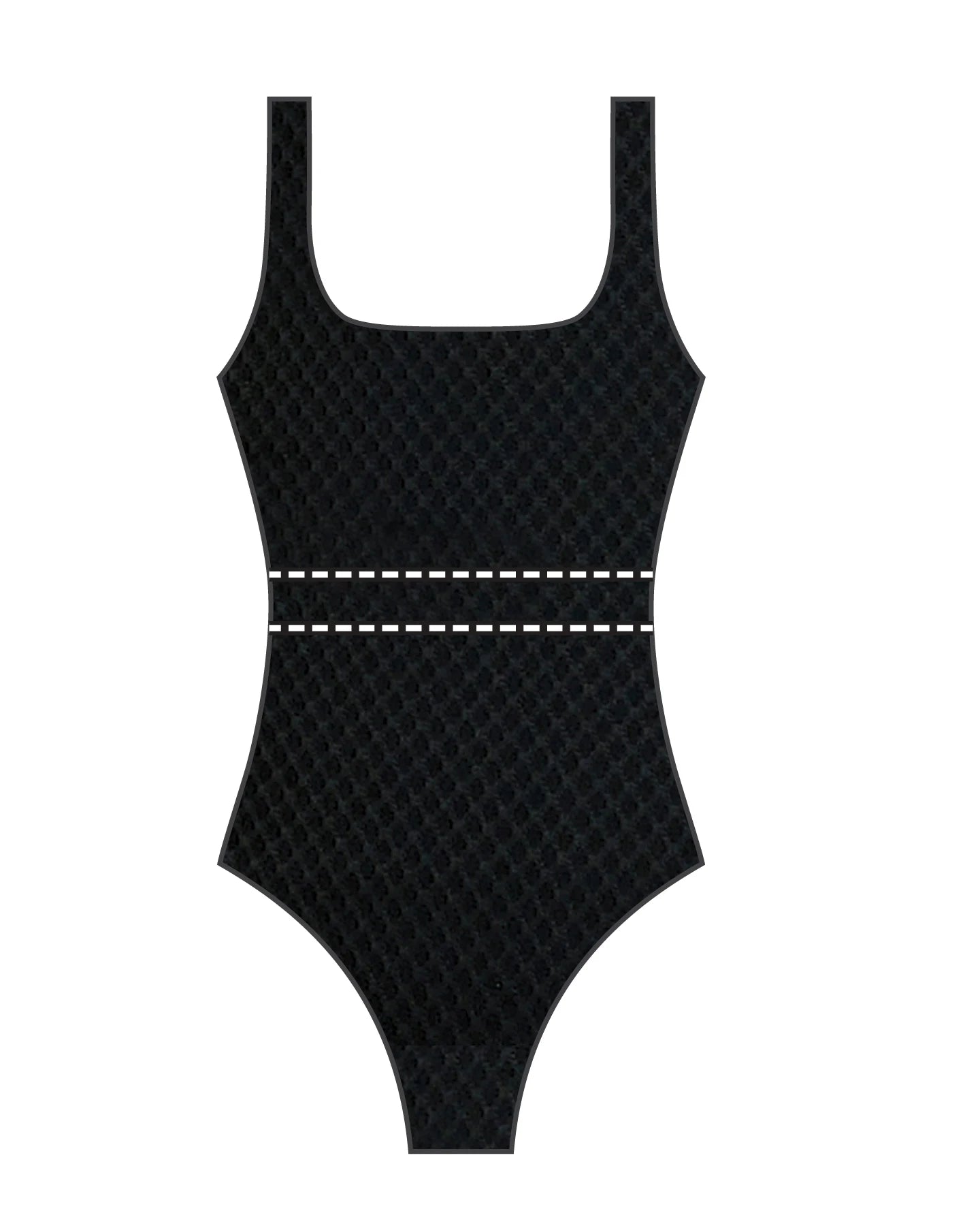 Baku - Rococco Square Neck Multifit One Piece - Larx