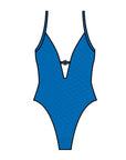 Baku - Rococco Plunge Lace Back One Piece - Larx