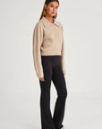 All Fenix - 1/2 Button Polo Knit Toffee