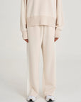 All Fenix - Soft Luxury Contrast Wide Leg Track Pant Clay