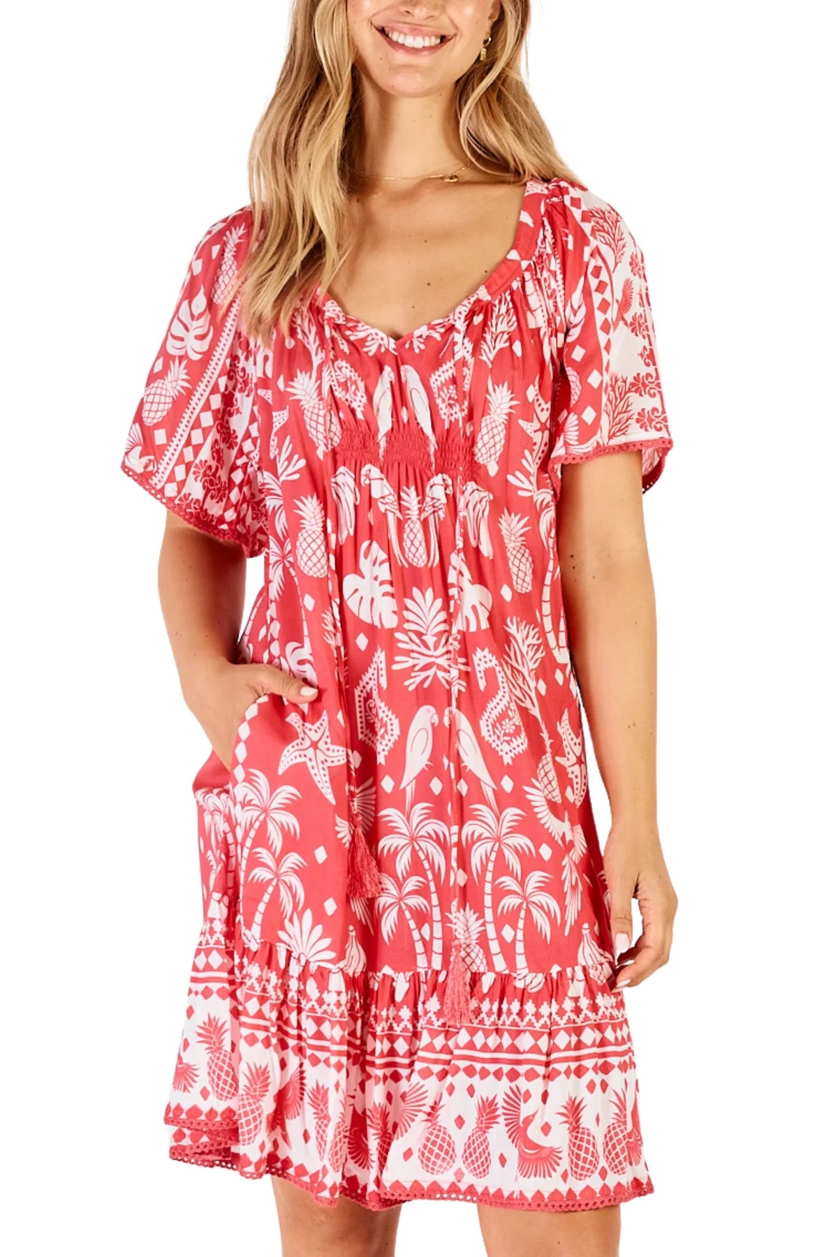 Lulalife - Agatha Shirred Dress - Larx