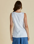 Betty Basics - Trinity V-Neck Tank White