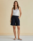 Betty Basics - Harvard Navy Short