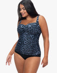 La Sculpte - Chlorine Resistant Blue Animal Tankini