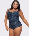 La Sculpte - Chlorine Resistant Blue Animal One Piece