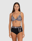 Baku - Tidal Wave Sash High Waist Bikini Pant - Larx