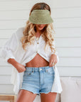 Khaki Raffia Sun Visor - Larx