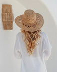 Raffia Wide Brimmed Sun Hat - Larx