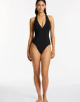 Jets - Jetset Plunge Halter Tie One Piece - Larx