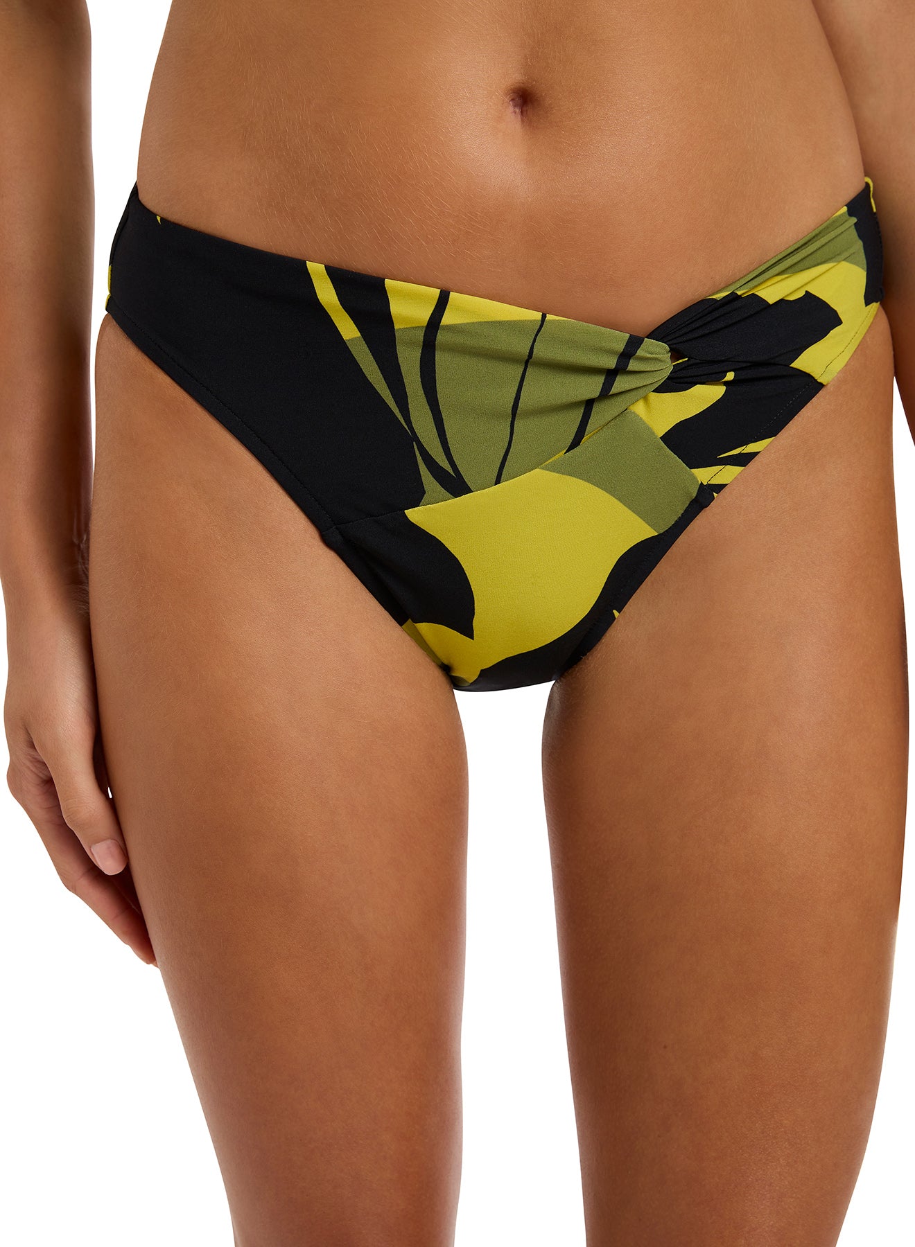 Jets - Shadow Palm Twist Front Bikini Bottom - Larx