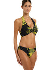 Jets - Shadow Palm Twist Front Bikini Bottom - Larx
