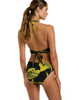 Jets - Shadow Palm Twist Front Bikini Bottom - Larx