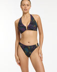 Jets - Midnight Tropical High Leg Bikini Pant - Larx