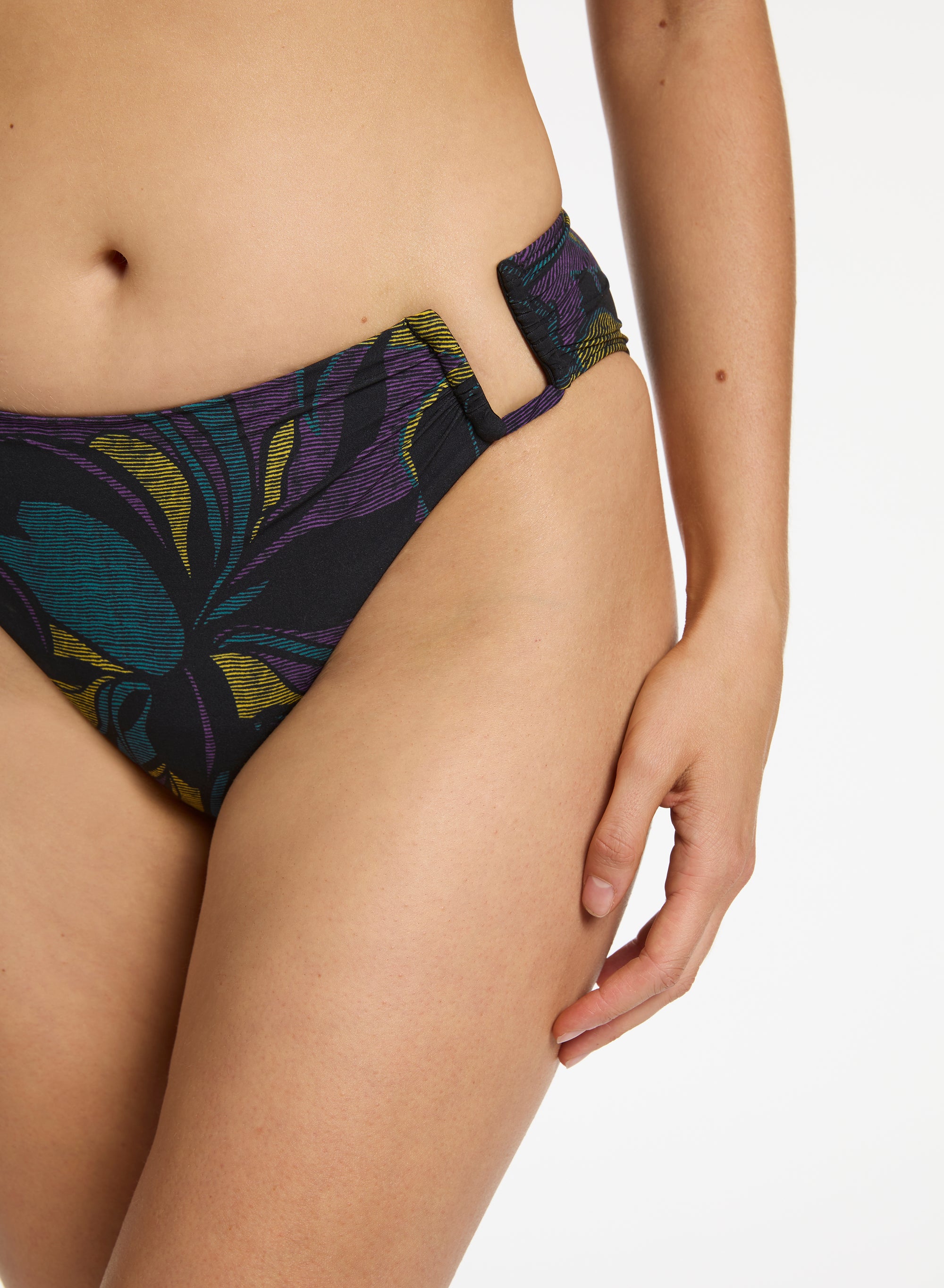 Jets - Midnight Tropical High Leg Bikini Pant - Larx