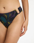 Jets - Midnight Tropical High Leg Bikini Pant - Larx