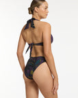 Jets - Midnight Tropical High Leg Bikini Pant - Larx
