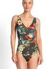 Jantzen - Hibiscus Gathered Surplice One Piece