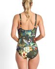 Jantzen - Hibiscus DD/E Bar Front One Piece