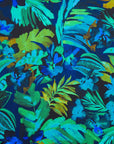 Colorful green and blue tropical leaf pattern for one piece womens swimwear style Watermist by Jantzen