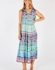 Lulalife - Elisie Sleeveless Midi Dress - Larx