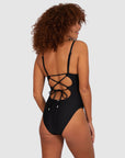 Baku - Rococco Plunge Lace Back One Piece - Larx