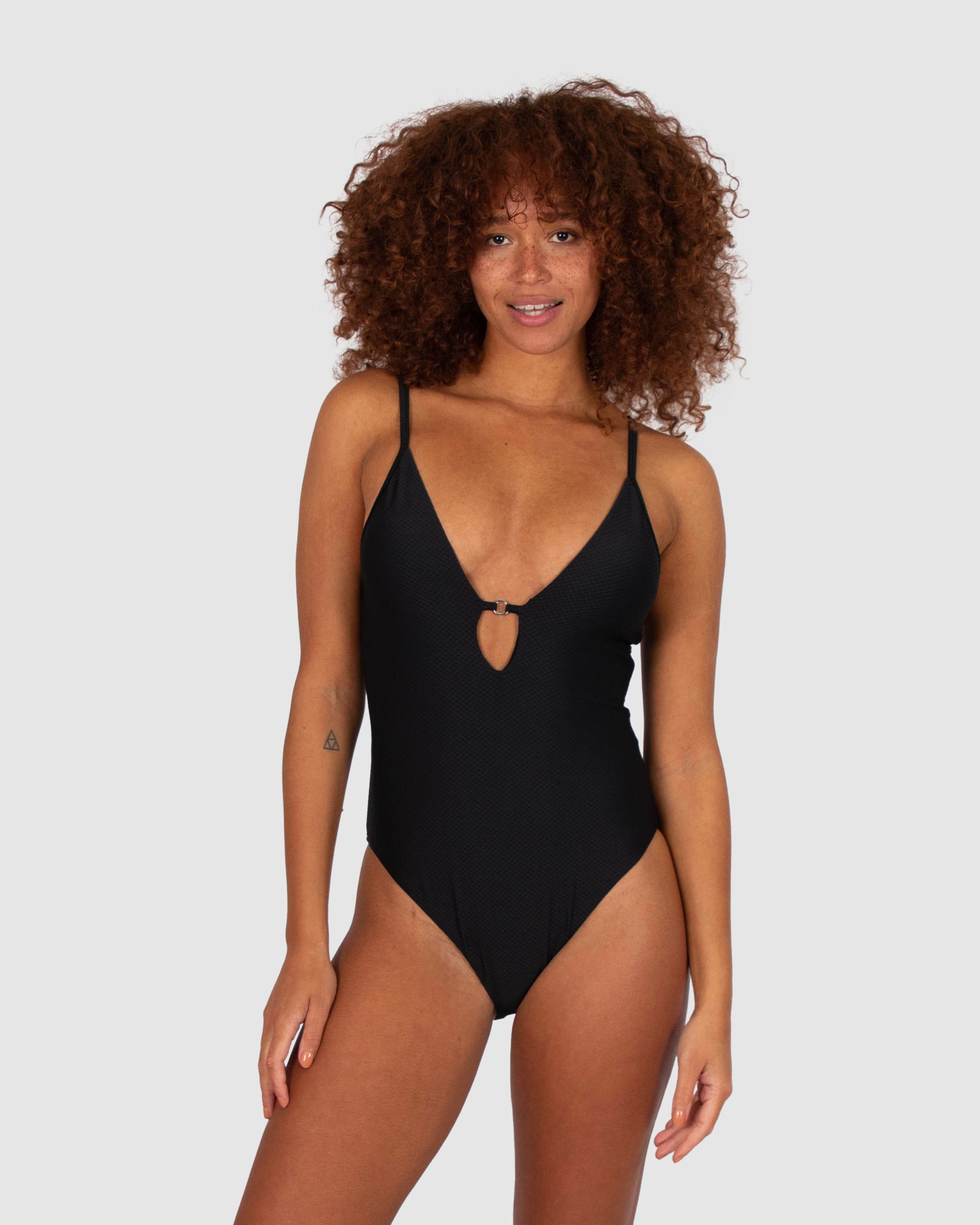 Baku - Rococco Plunge Lace Back One Piece - Larx