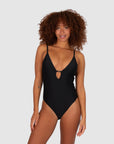 Baku - Rococco Plunge Lace Back One Piece - Larx