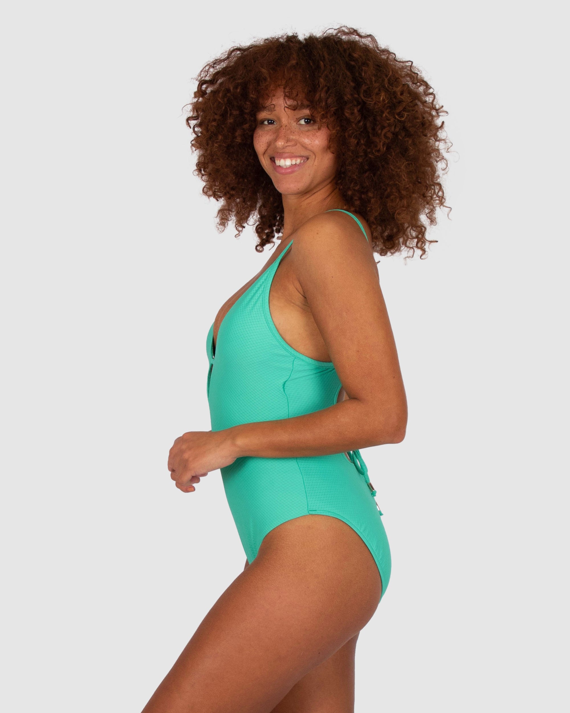 Baku - Rococco Plunge Lace Back One Piece - Larx