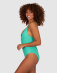 Baku - Rococco Plunge Lace Back One Piece - Larx