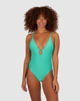Baku - Rococco Plunge Lace Back One Piece - Larx