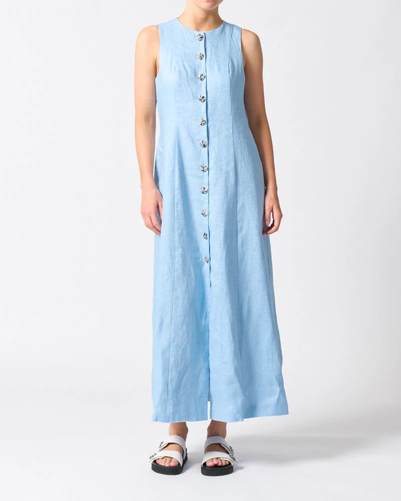 Walnut - Malta Midi Dress Sky Blue