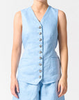 Walnut - Malta Vest Sky Blue