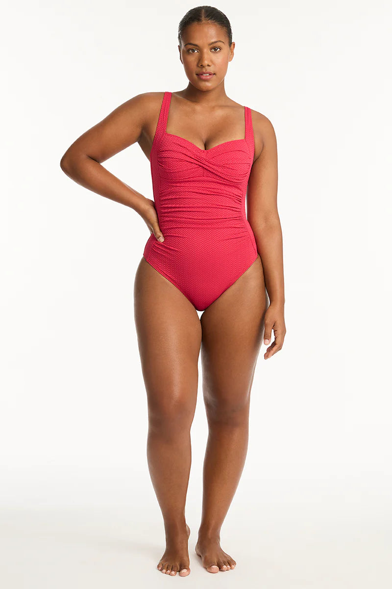 Sea Level - Essentials Twist Front Multifit One Piece - Larx