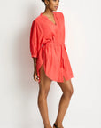 Sea level - Salt Boho Shirt in Red
