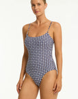 Sea Level - Cost Scoop Neck One Piece - Larx