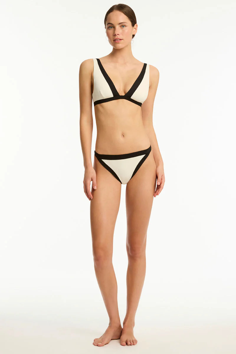 Sea Level - Border Plunge Bralette - Larx