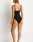 Sea Level - Essentials Twist Front Multifit One Piece Black