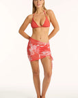 Sea Level - Aloha Drawstring Mini Mesh Skirt - Larx