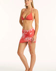 Sea Level - Aloha Drawstring Mini Mesh Skirt - Larx