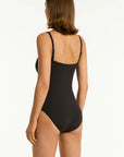 Sea Level - Essentials Edit Twist Bandeau One Piece Black