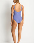 Sea Level - Solara Scoop Back Panel Line One Piece Blue