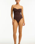 Sea level - Essentials Edit Twist Bandeau One Piece - Larx