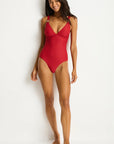 Sea Level - Luminara Longline Tie Back One Piece Ruby