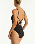 Sea Level - Drift Panelled High Neck One Piece - Larx