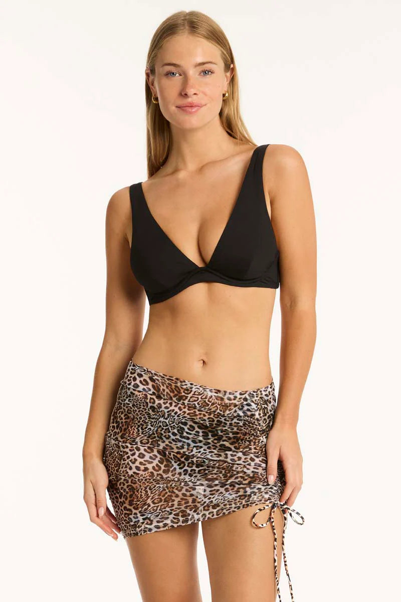 Sea Level - Congo Drawstring Mini Mesh Skirt - Larx