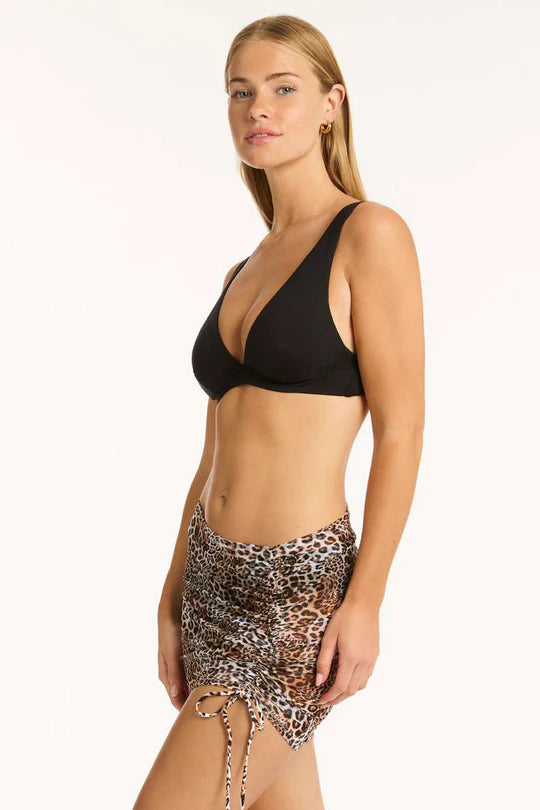 Sea Level - Congo Drawstring Mini Mesh Skirt - Larx