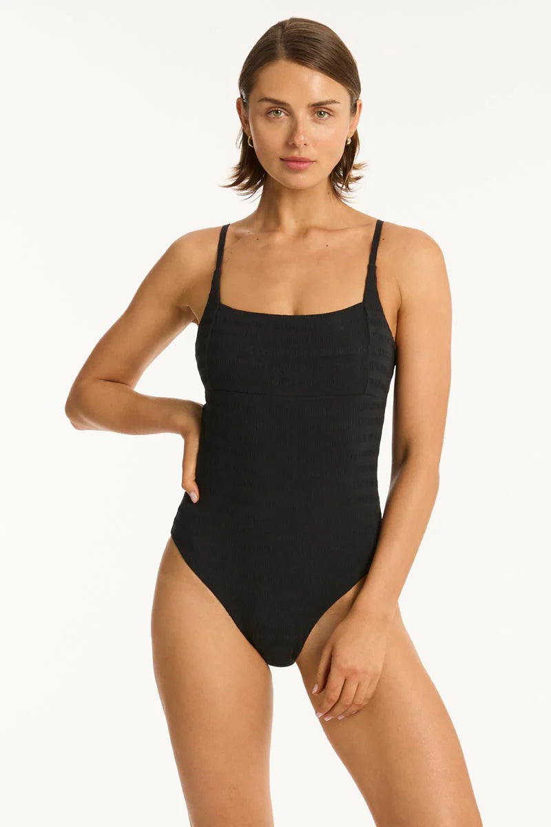 Sea Level - Palisades Square Neck Bralette One PIece - Larx