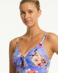 Sea Level - Blue Hawaii Tie Front DD/E OP - Larx
