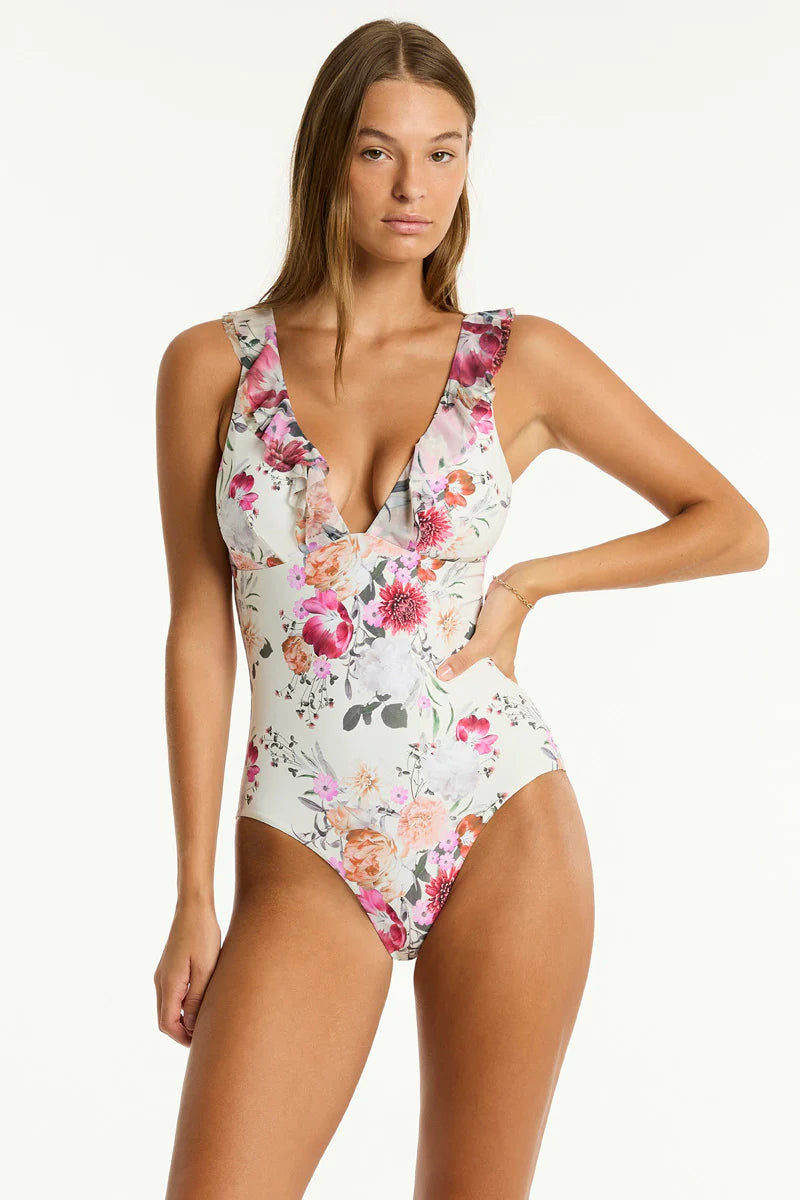 Sea Level - Belle Frill One Piece - Larx