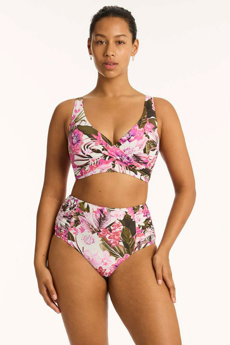 Sea Level - Isla High Waist Gathered Side Pant - Larx